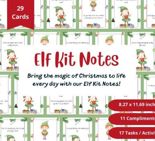 Ultimate Elf Kit Lunchbox cards| Christmas Elf Printable Activities for Kids | Elf Activity Kit, Christmas Elf Printable, Elf on the Shelf Ideas
